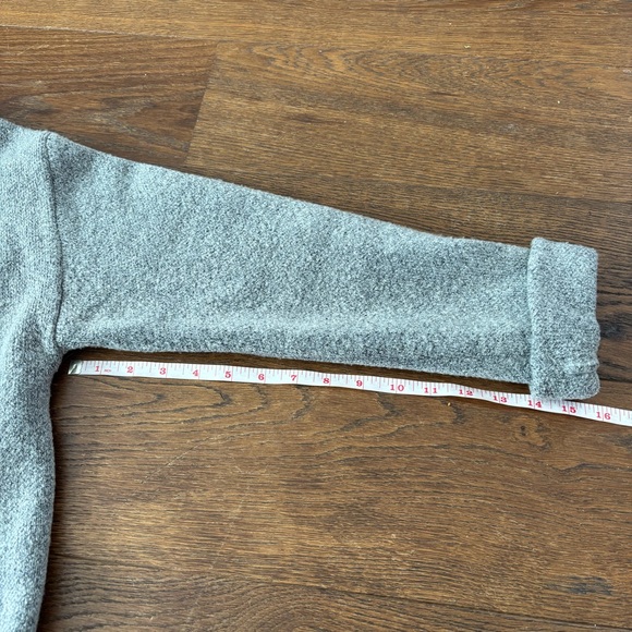 Lush Wool Gray Open Front Long Sweater Coat - Picture 14 of 15